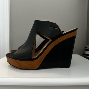 Michael Kors genuine leather wedges (size 9)
